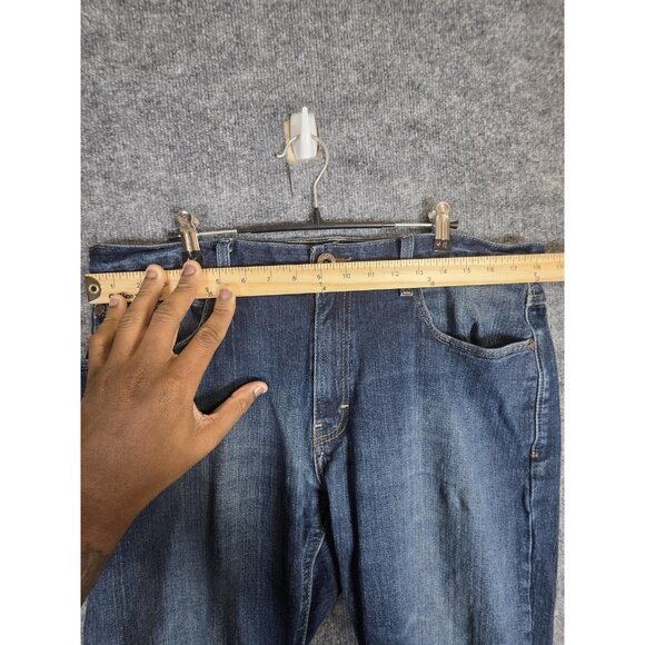 Ariat M7 Legacy Jeans Mens 36x30 Blue Slim Fit Straight Leg Distressed Denim - Picture 2 of 11